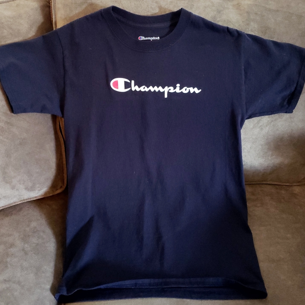 Champion T Shirts size YL. Navy Blue and White Both for $10